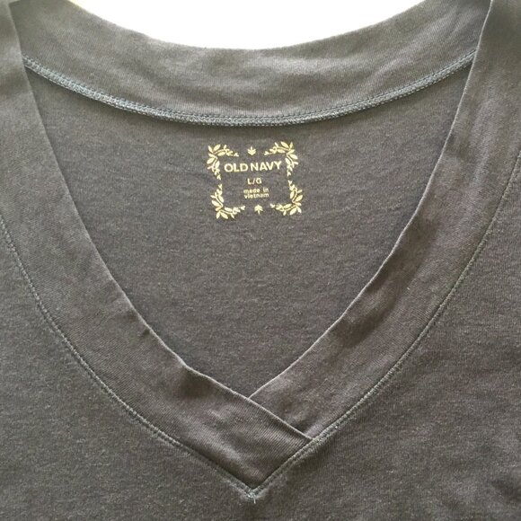 Comfy Grey Long Sleeved V Neck Womens Shirt - Picture 3 of 4